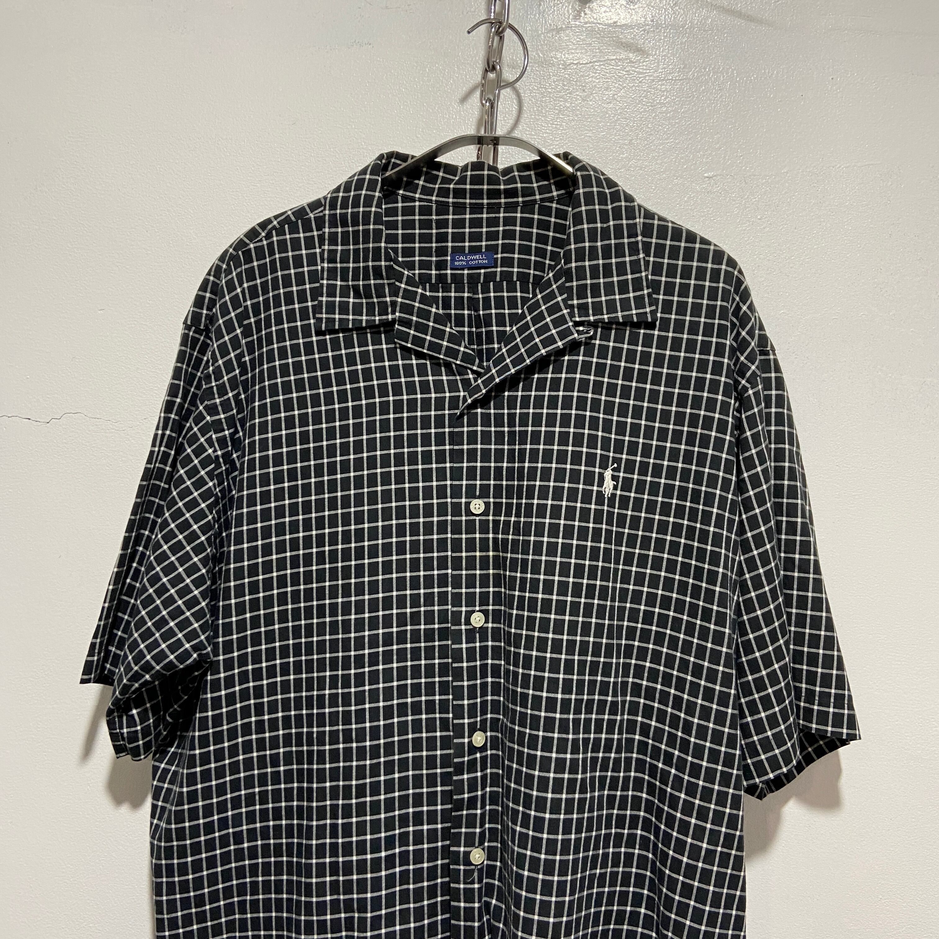 送料無料』Ralph lauren CALDWELL 格子チェック柄オープンカラーシャツ 