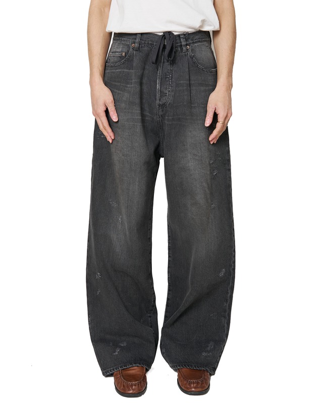 ssstein "BAGGY DENIM JEANS 〔BLACK〕"