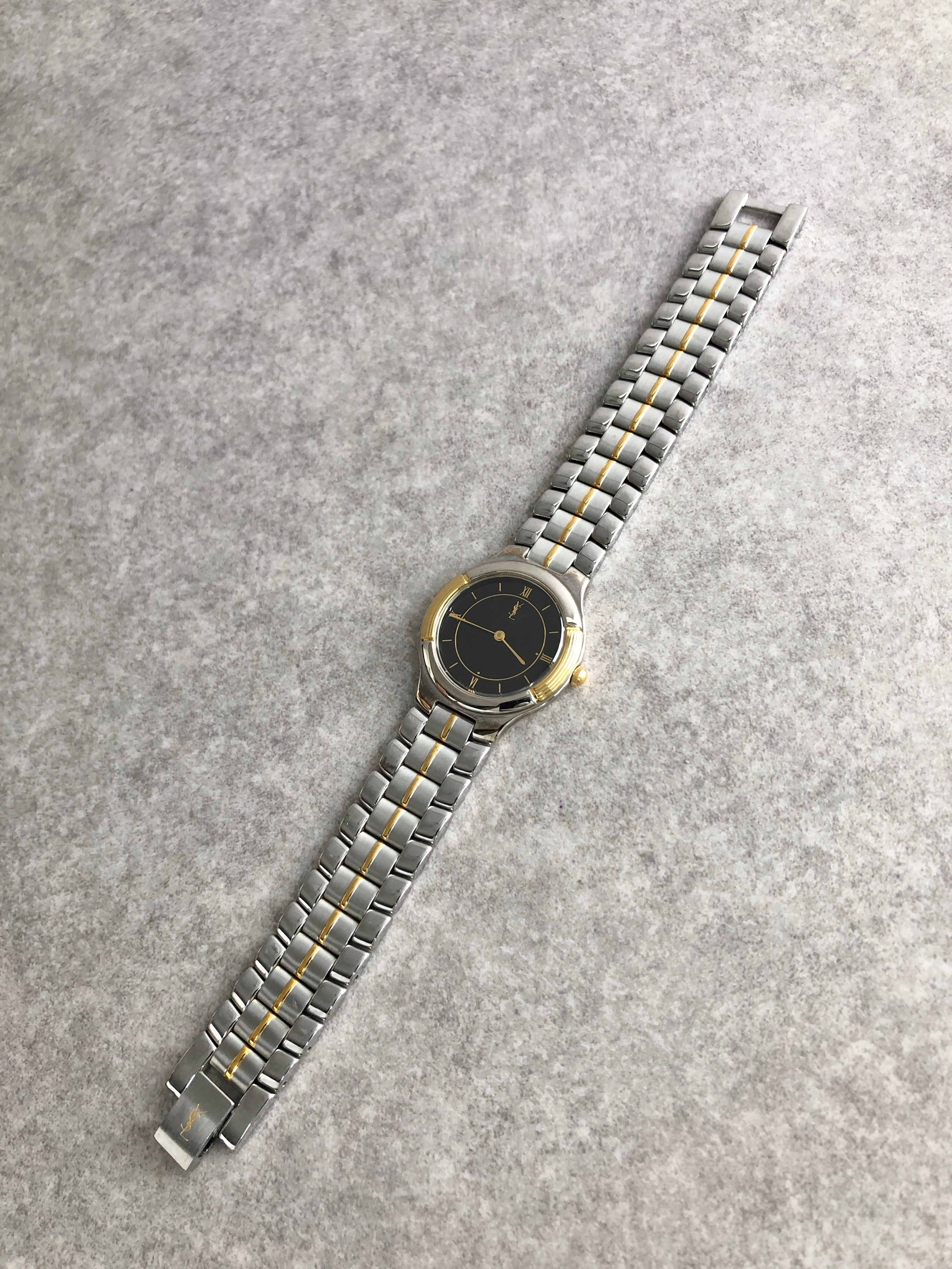Yves Saint Laurent イヴ・サンローラン 腕時計 シルバー×ゴールド