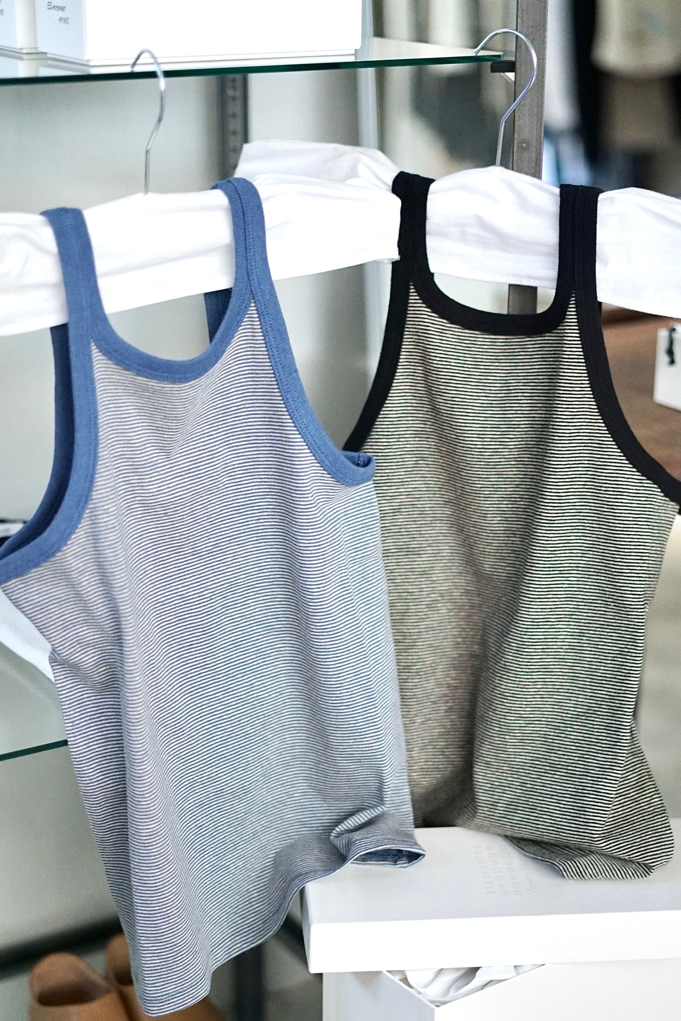 OVERNEATH / Garter Tank 072 (Light Grey , Brown) | JUQUI Online