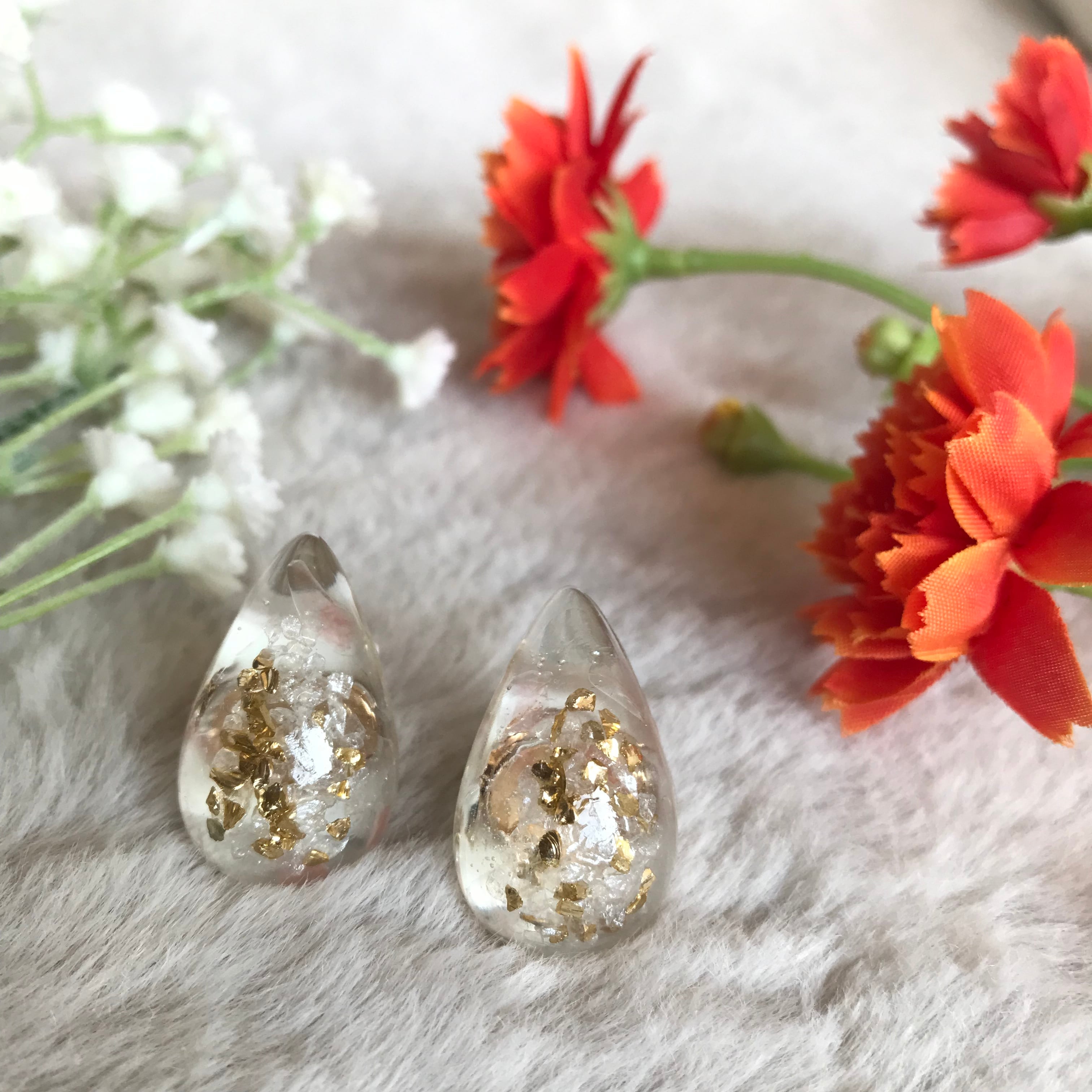 レジンアクセサリー　NO.365 レジンアクセサリー NO.365 しずく型レジン | ・creare・ハンドメイド