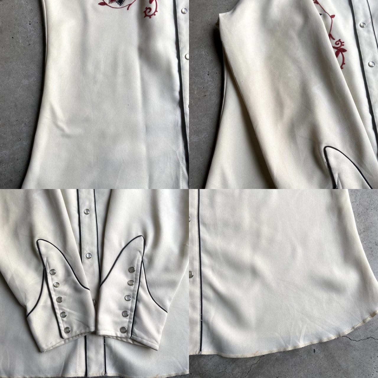 70〜80年代 H BAR C チェーン刺繍 長袖 ウエスタンシャツ メンズ 70〜80年代 H BAR C チェーン刺繍 長袖 ウエスタンシャツ メンズ