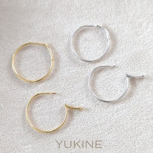 【1個】 K18フープピアス L