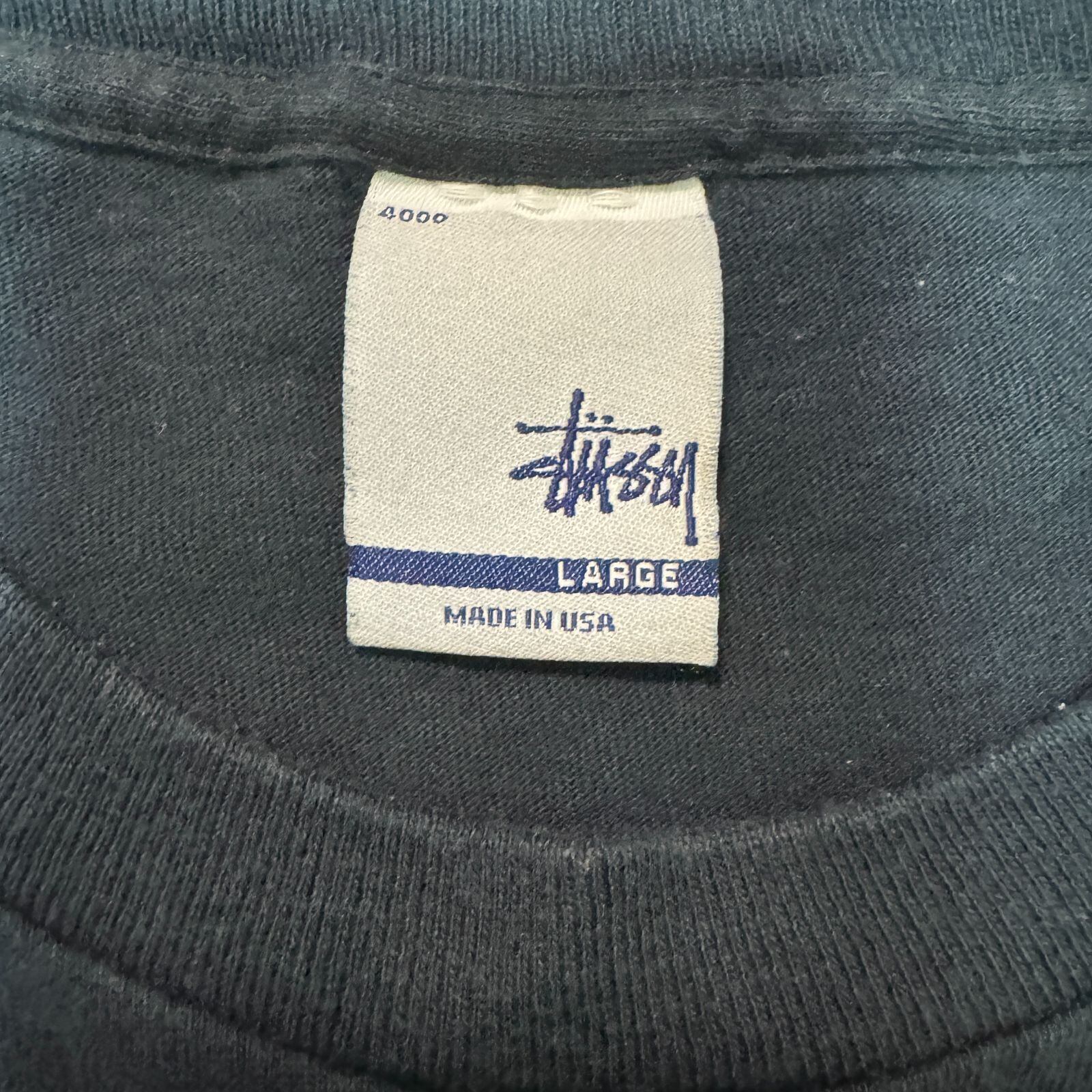 00s - 90s old stussy フラワースカル Tシャツ Lサイズ USA製 銀タグ