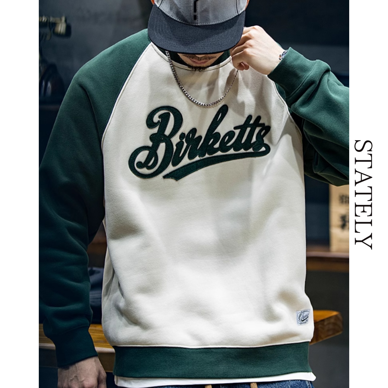 裏起毛 ロゴラグラン スウェット/2color_T112・画像6