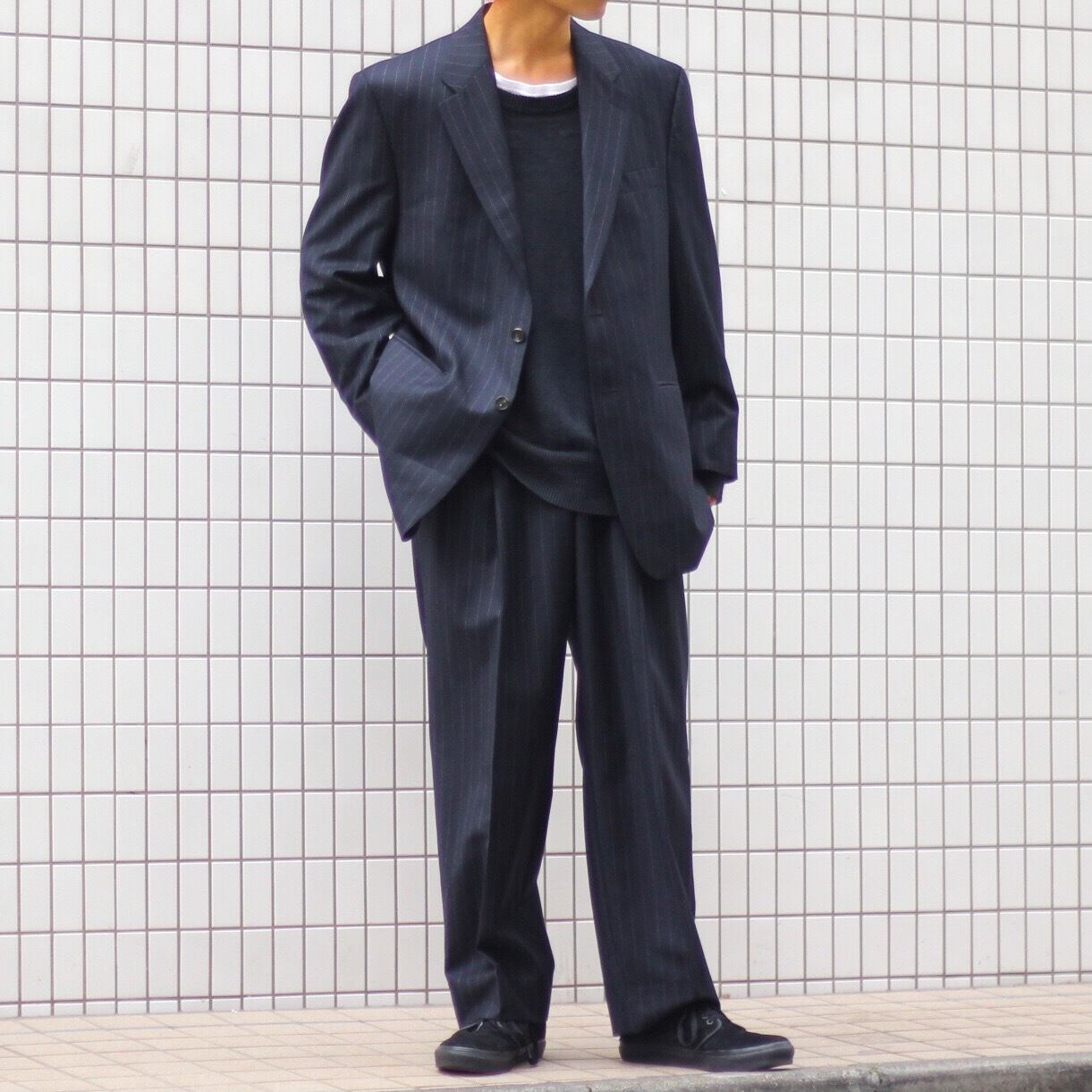 スーツ ラルフローレン ブラックラベル カシミア混 スーツ　（式服） ブラック 【ウール100％】スーツ TRANS CONTINENTS 秋冬