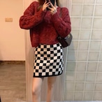 Red Retro Twist-Knit Sweater