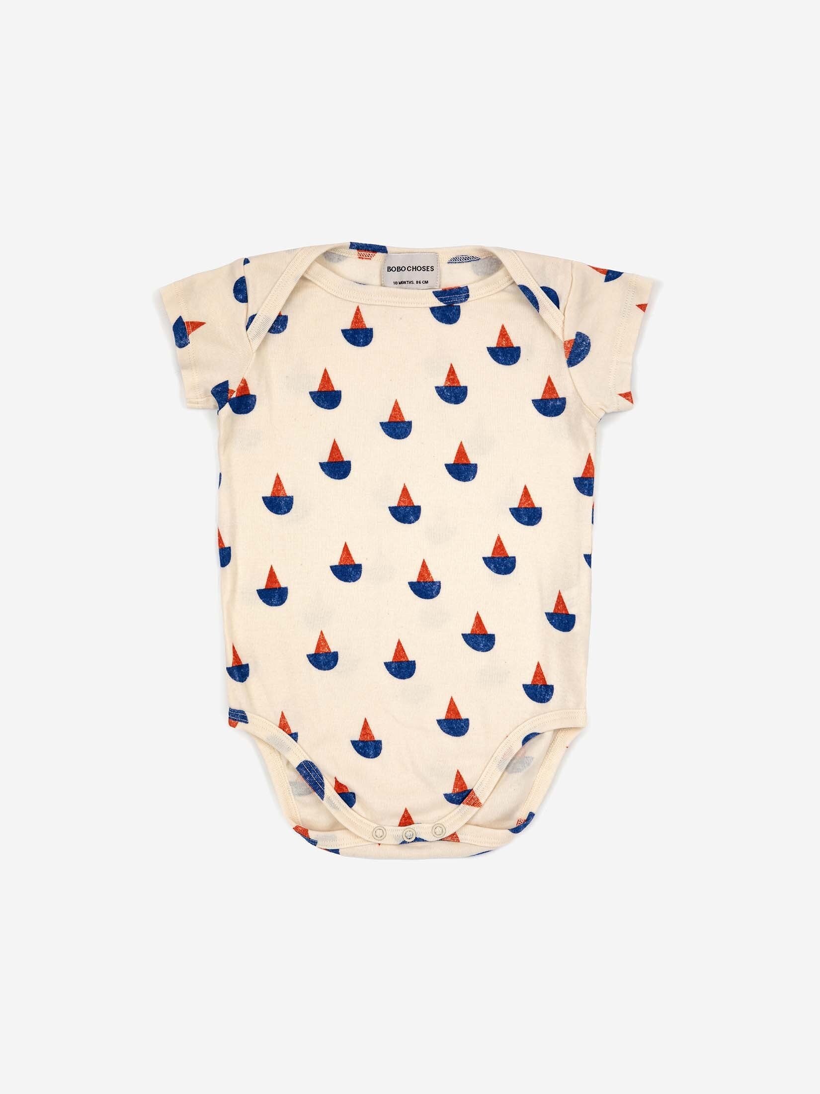 BOBO CHOSES / Sail boat all over short sleeve bodies set ...