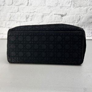 DIOR ディオール カナージュ キャンバス ハンドバッグ 黒 A-13760