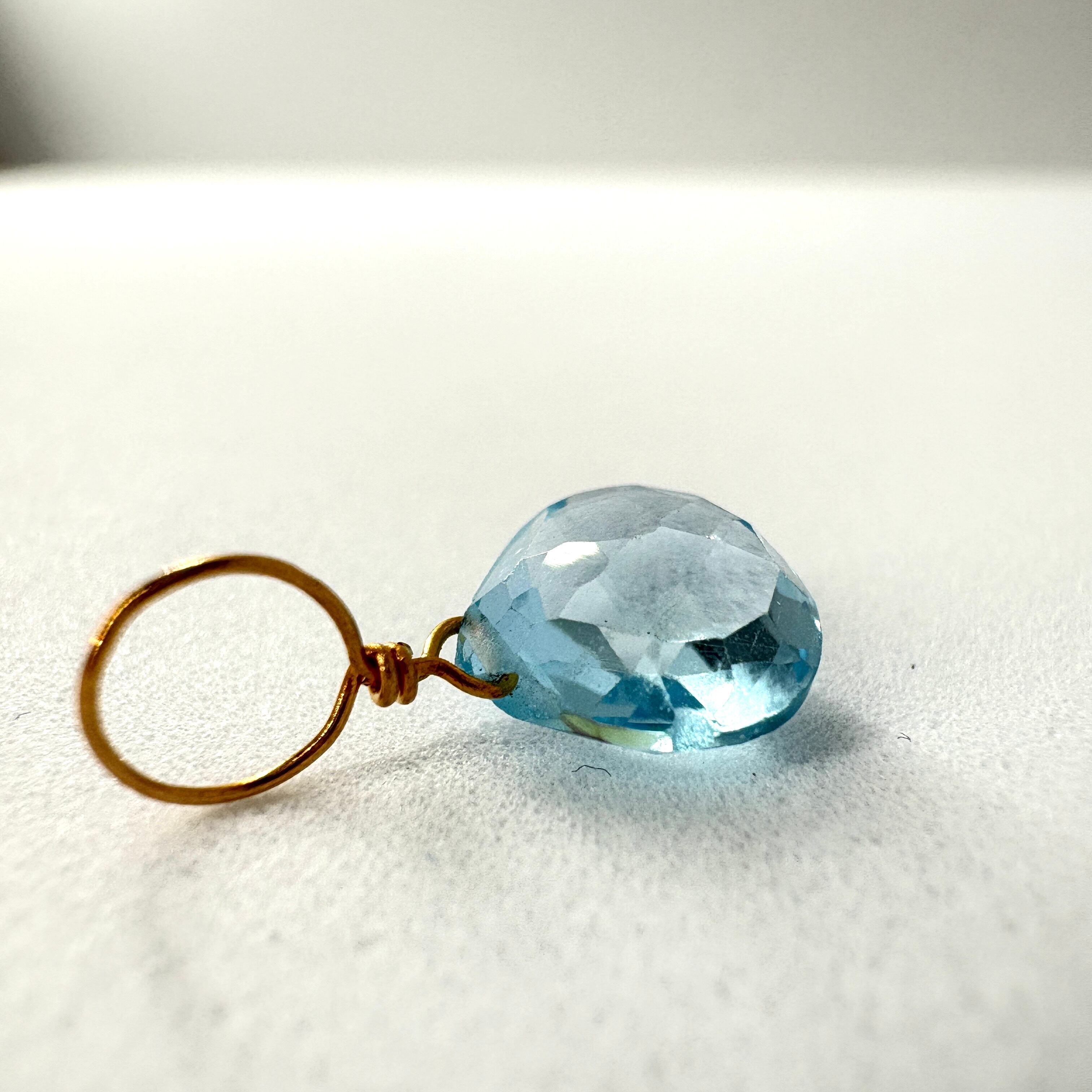 ブルートパーズ ペンダントトップ アフリカ産 約7㎜