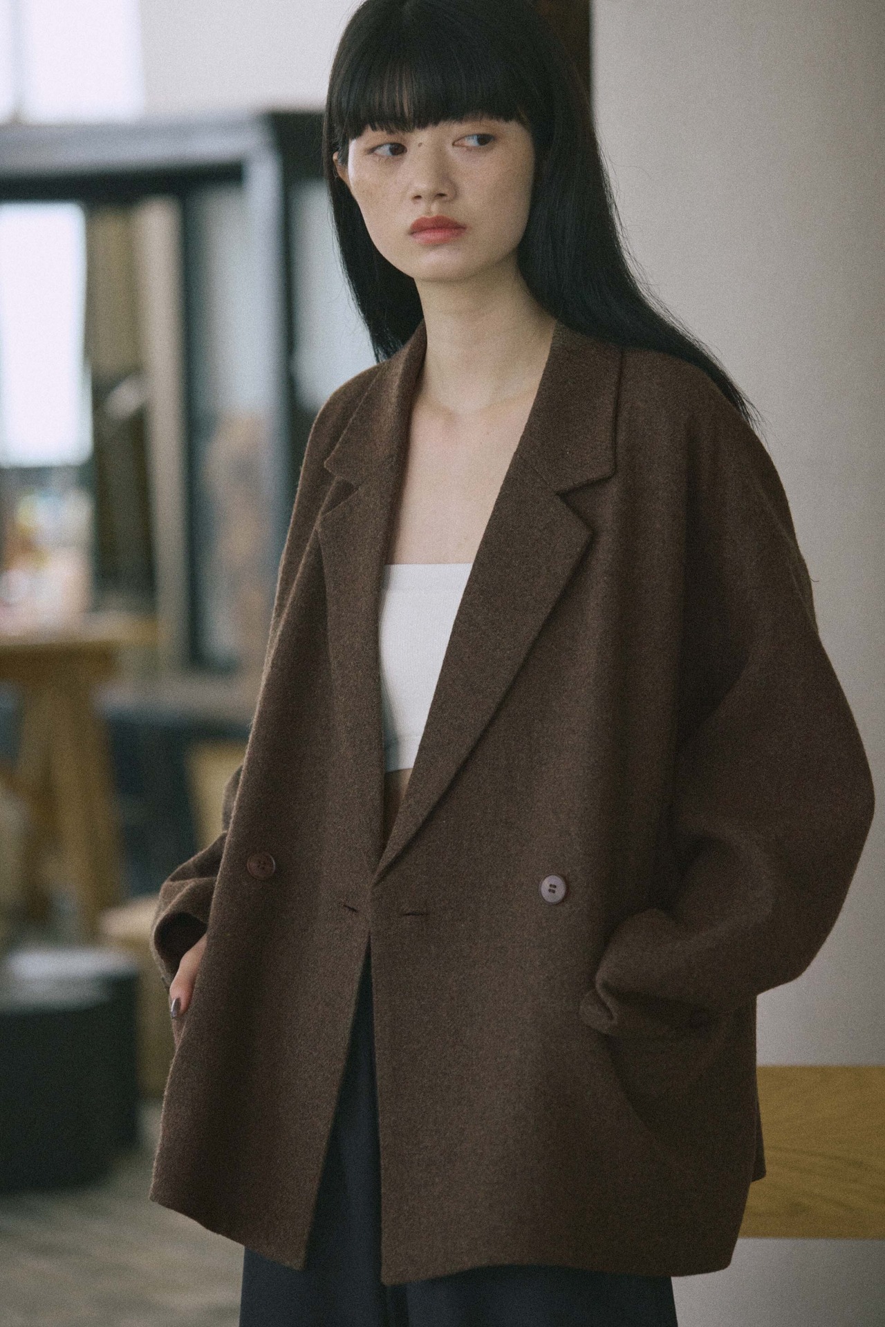 DU260715 Tweed Tailored Jacket【set up可】【一部予約商品10月中旬】【残り3点】