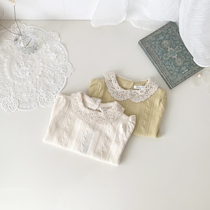 〈80-110size〉編み襟ニット