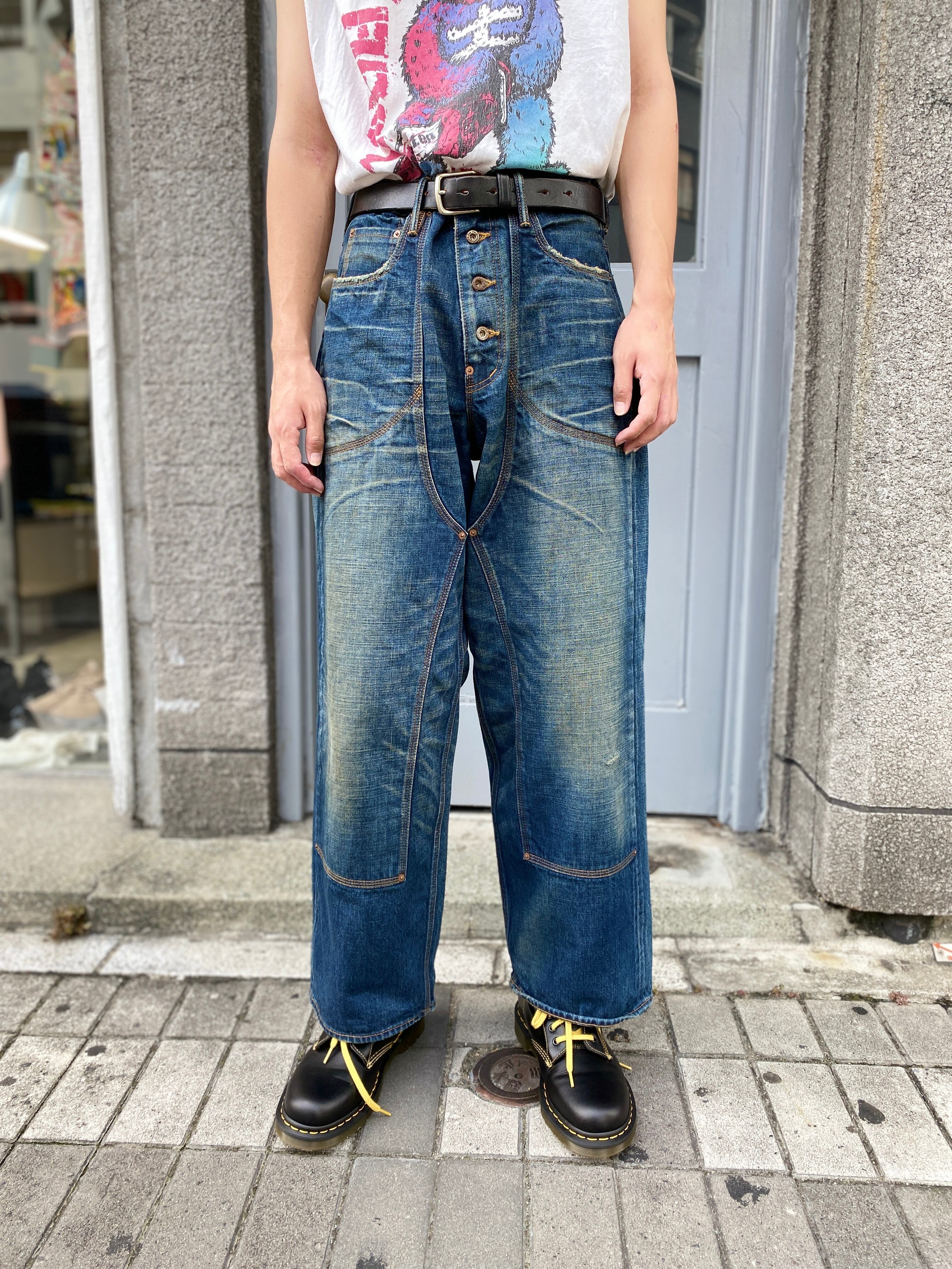 2022年春の デニム/ジーンズ pants knee double faded 22ss sugarhill