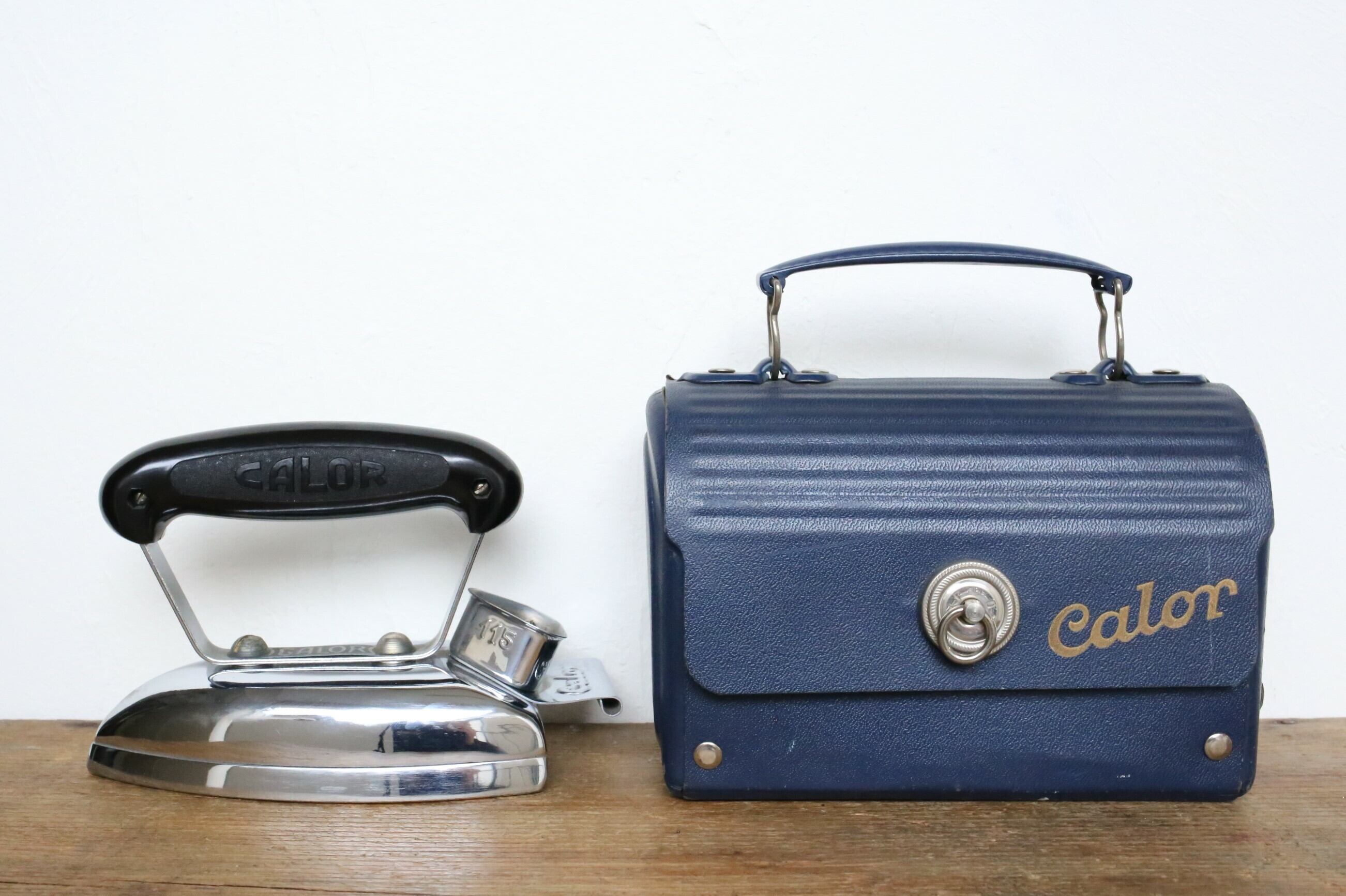フランス アンティーク ヴィンテージ CALOR 旅行用 ミニアイロン ケース付き