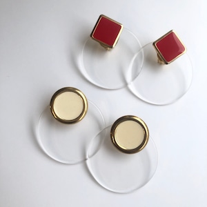 Lucite Disc earrings X-032