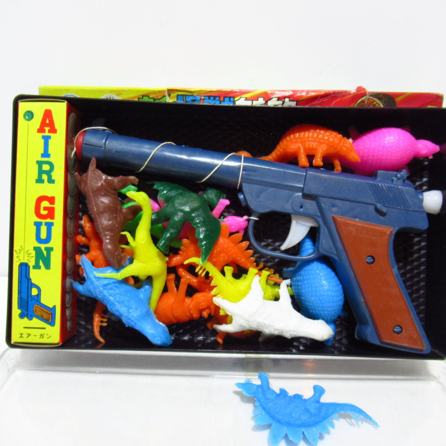 シマデン 新怪獣射的セット エアガンセット 恐竜 ポリ人形 [$6