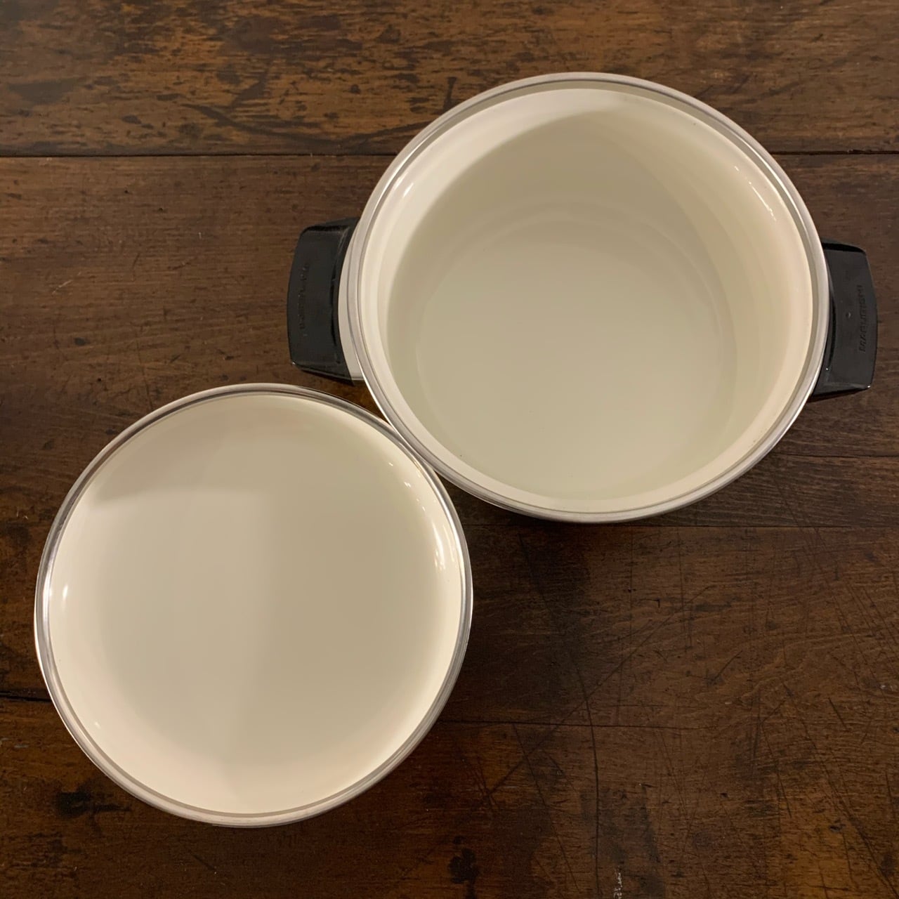 昭和レトロ MARUBISHI ホーロー両手鍋 ビンテージ | ansorbet