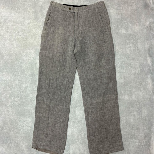 Puro Lino リネン スラックス グレー ヨーロッパ製