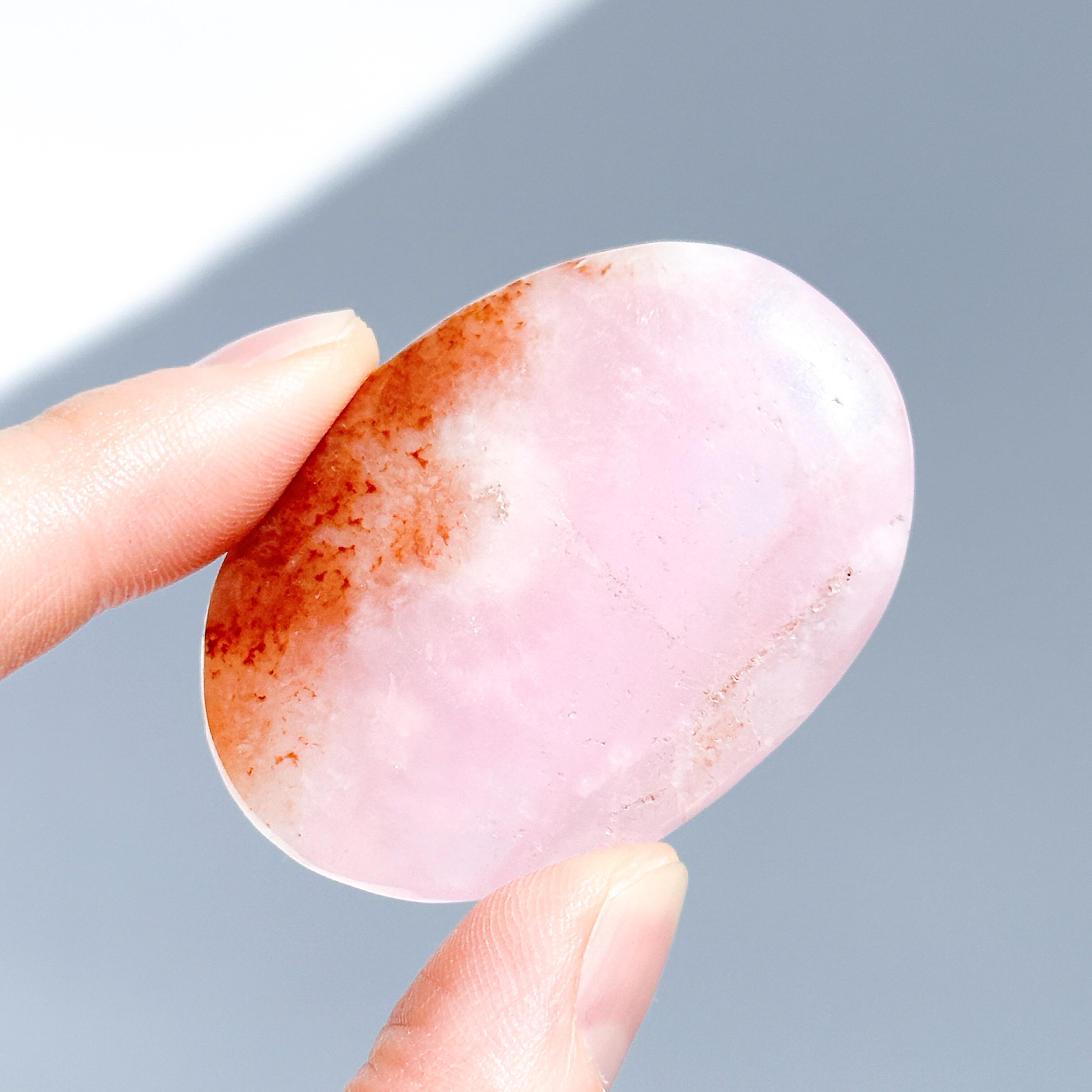 高品質】ピンクアラゴナイト パームストーン 82◇Pink Aragonite Palm