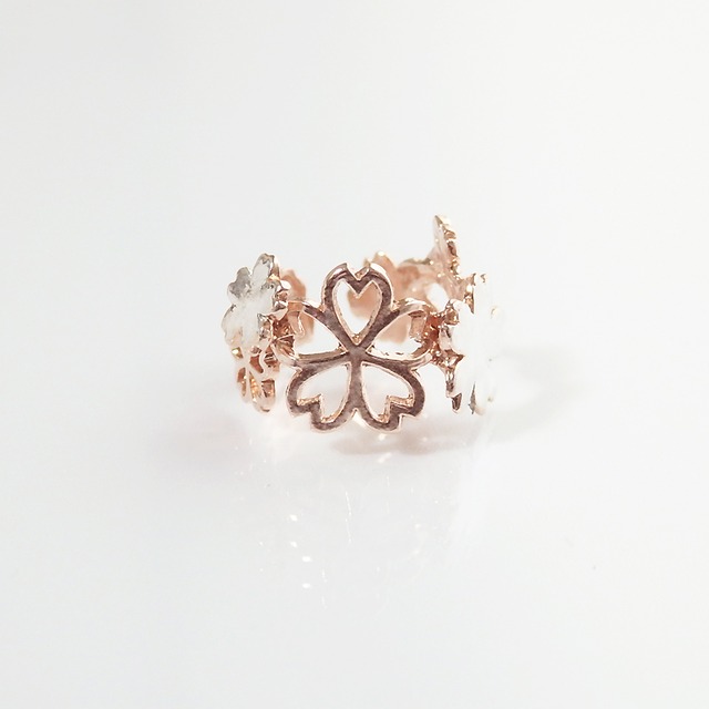 Sakura Blossom *〜桜のイヤーカフ〜* S (silver×pink gold)