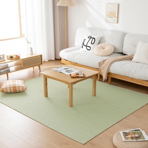 【数量限り】Matdeco ラグ カーペット 春 夏 185x185cm 2畳 ラグマット ヘリンボーン柄 春夏に向き 滑り止め 洗える リビングマット オールシーズン リビングマット おしゃれ 北欧 床保護 防音 グリーン