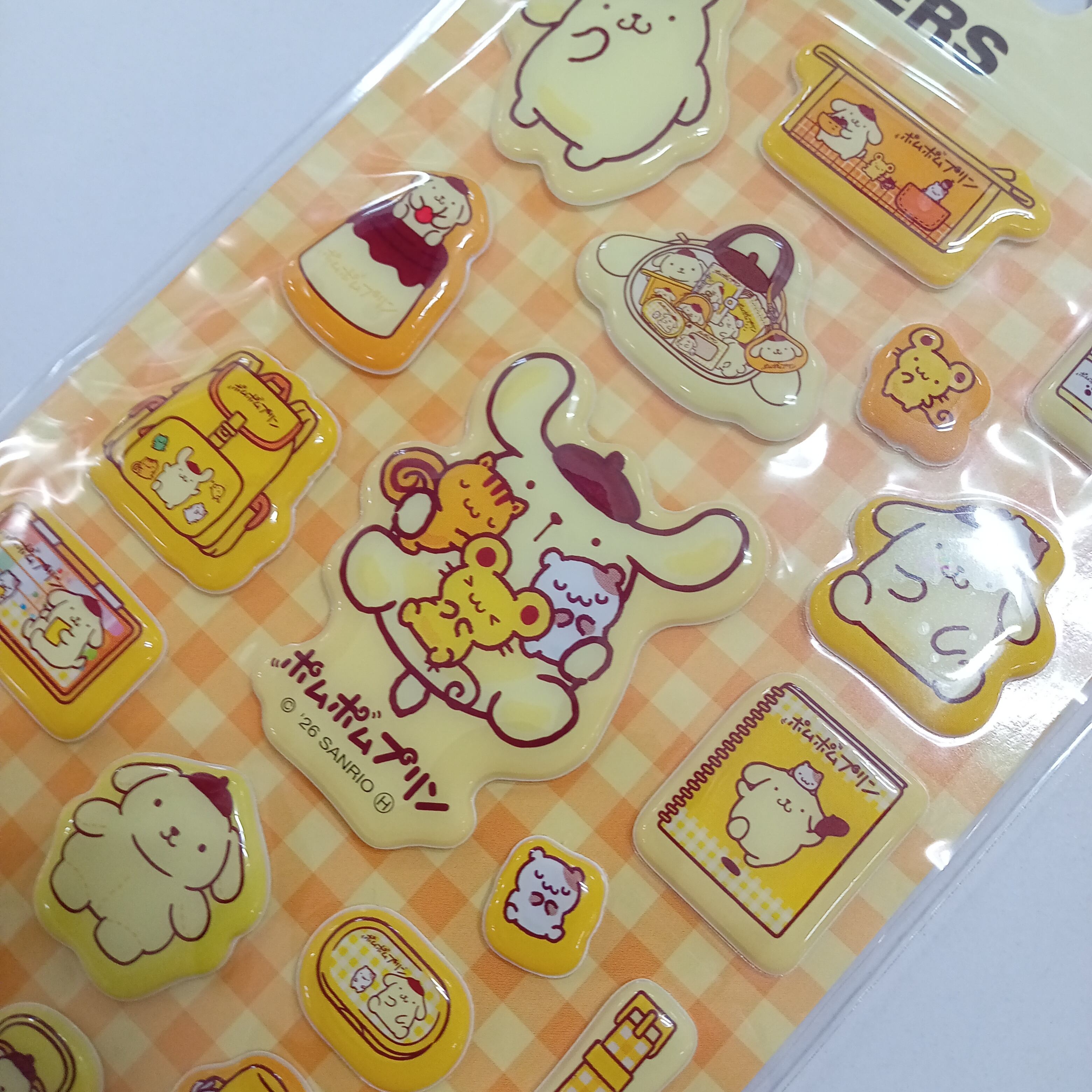 ポムポムプリン ぷっくりシール いっぱい | てんくーどう