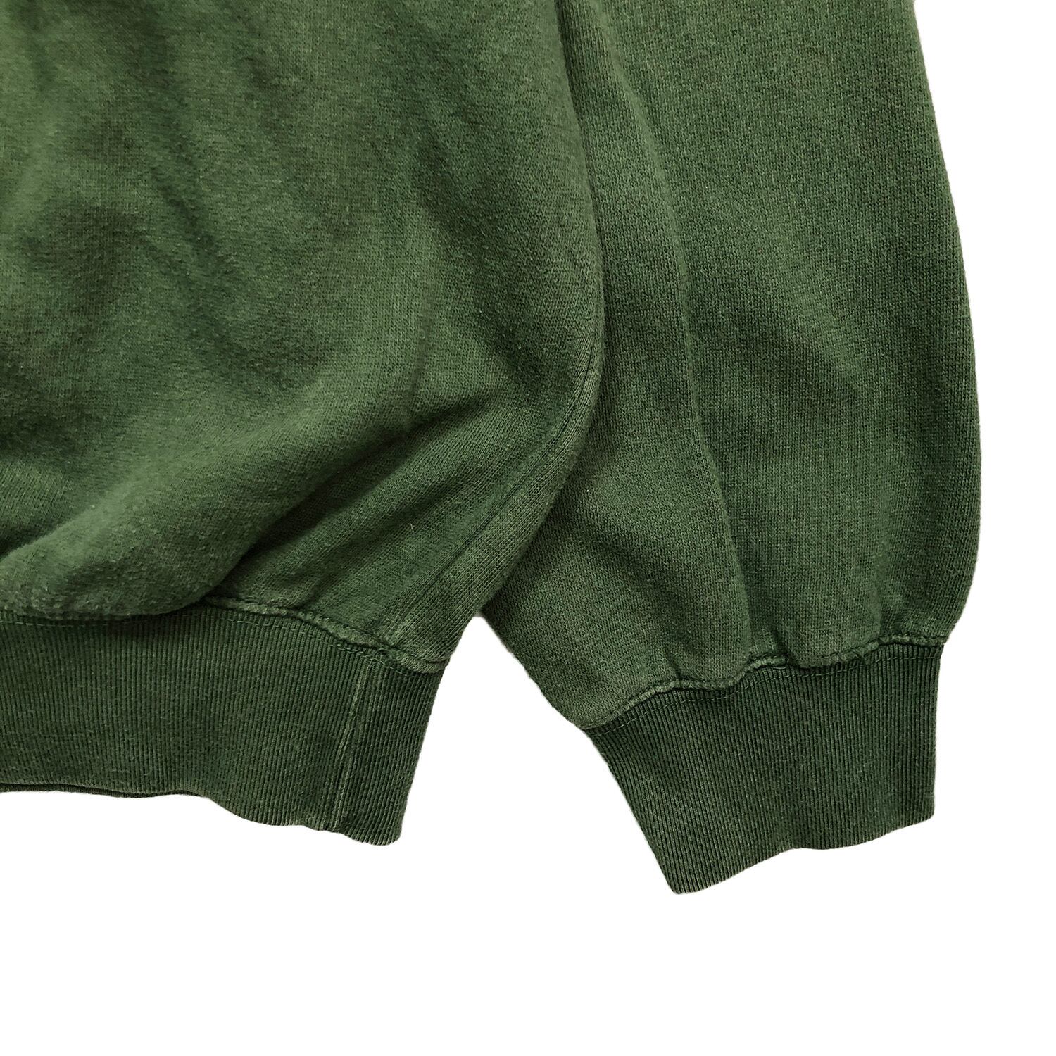 USA製 90s 美品 ヴィンテージ ティンバーランド ロゴ スウェット厚手濃緑