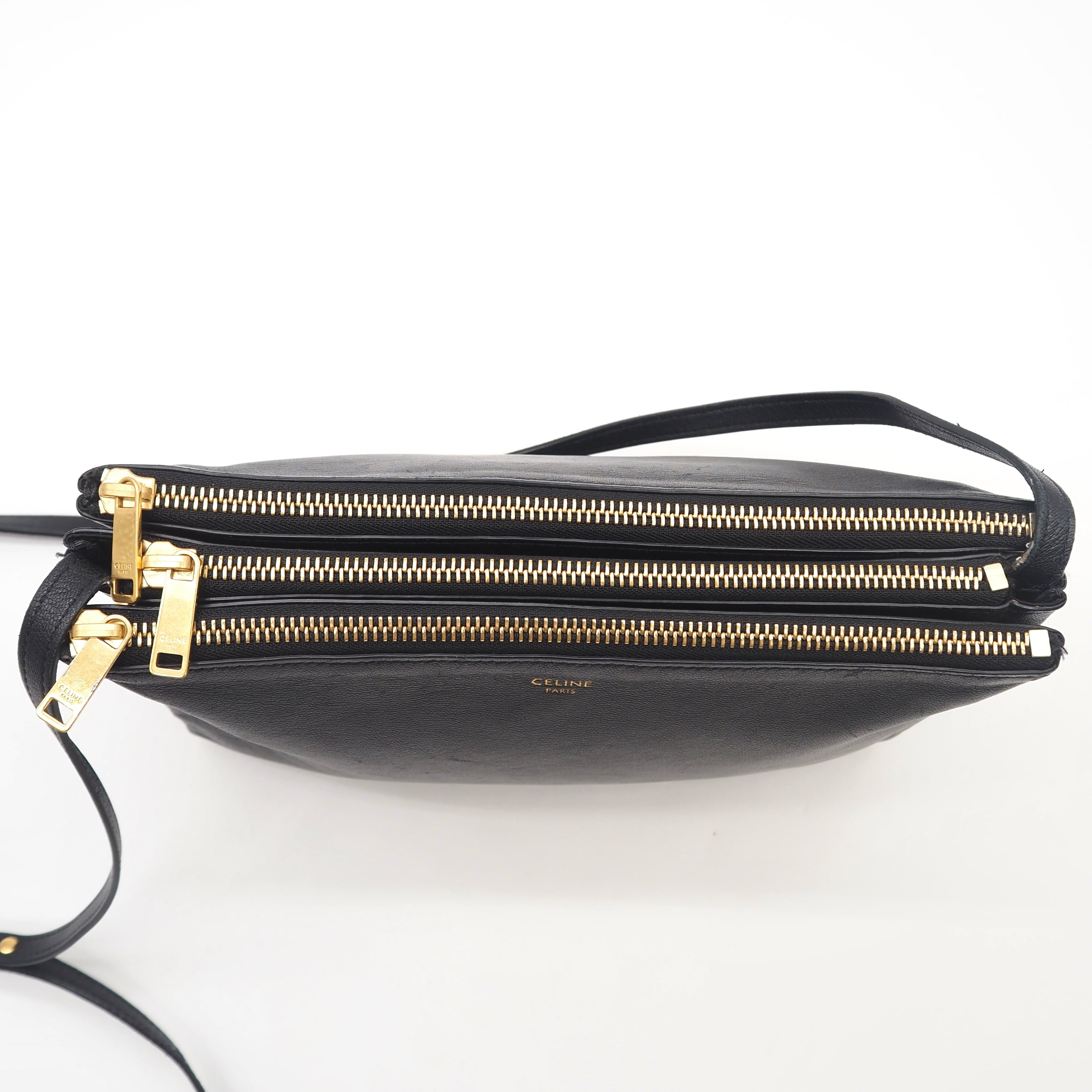 CELINE セリーヌ トリオ ラージ TRIO LARGE ショルダーバッグ レザー