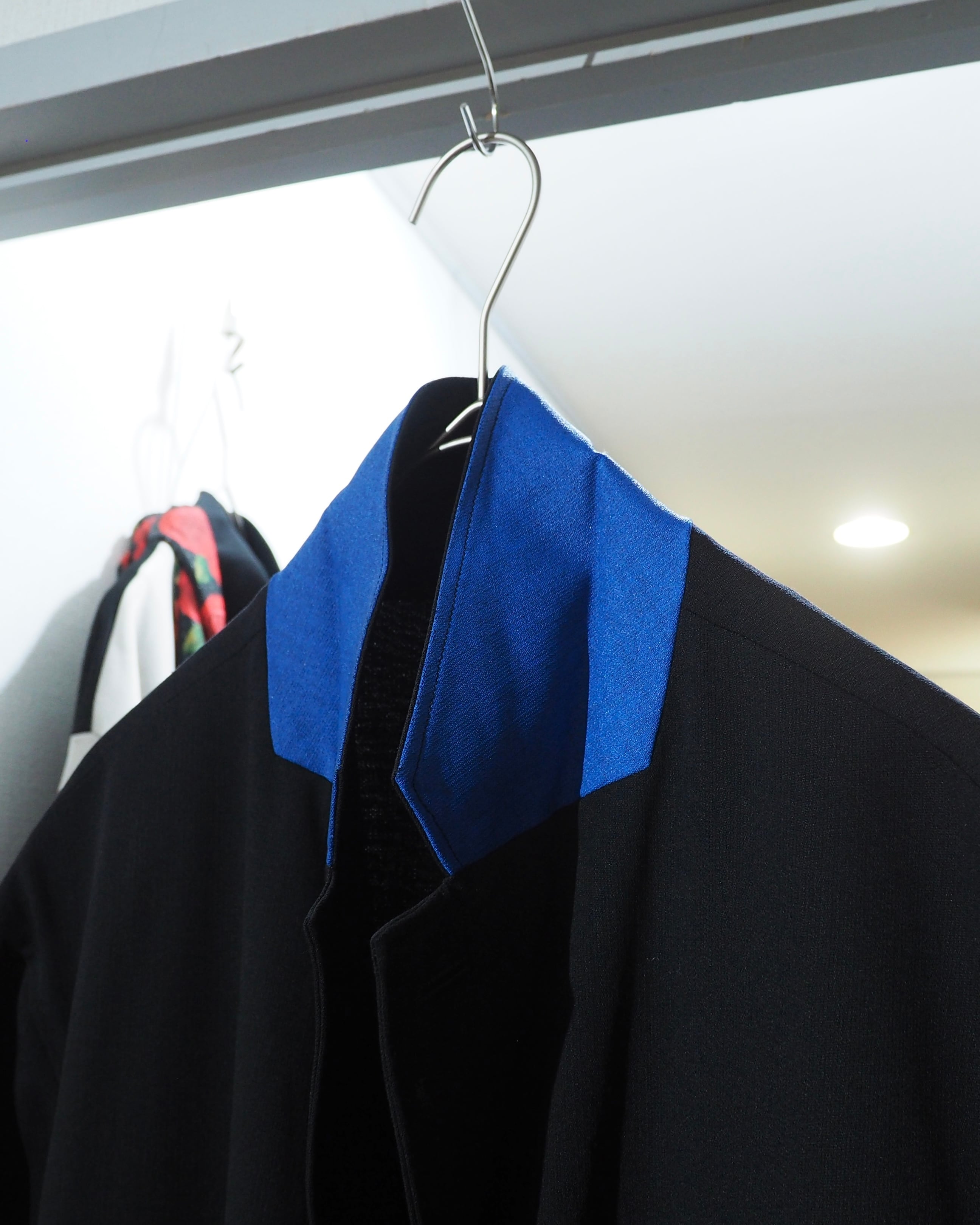 2000s ” sec ” Beautiful Light Blue switching Tailored jacket