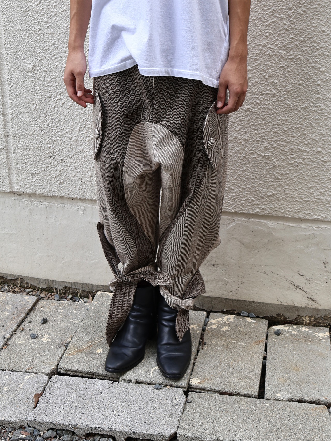 【26aw/joone joonam】herringbone adventure pants