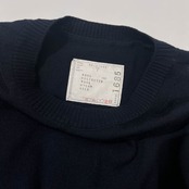 sacai サカイ ペイズリー柄スカーフ ニット切替 カットソードレス 2/ネイビー/12-01685