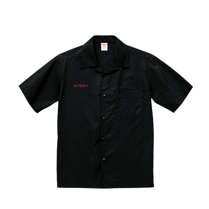 無地】Ralph Lauren ラルフローレン オープンカラーシャツ 開襟 黒