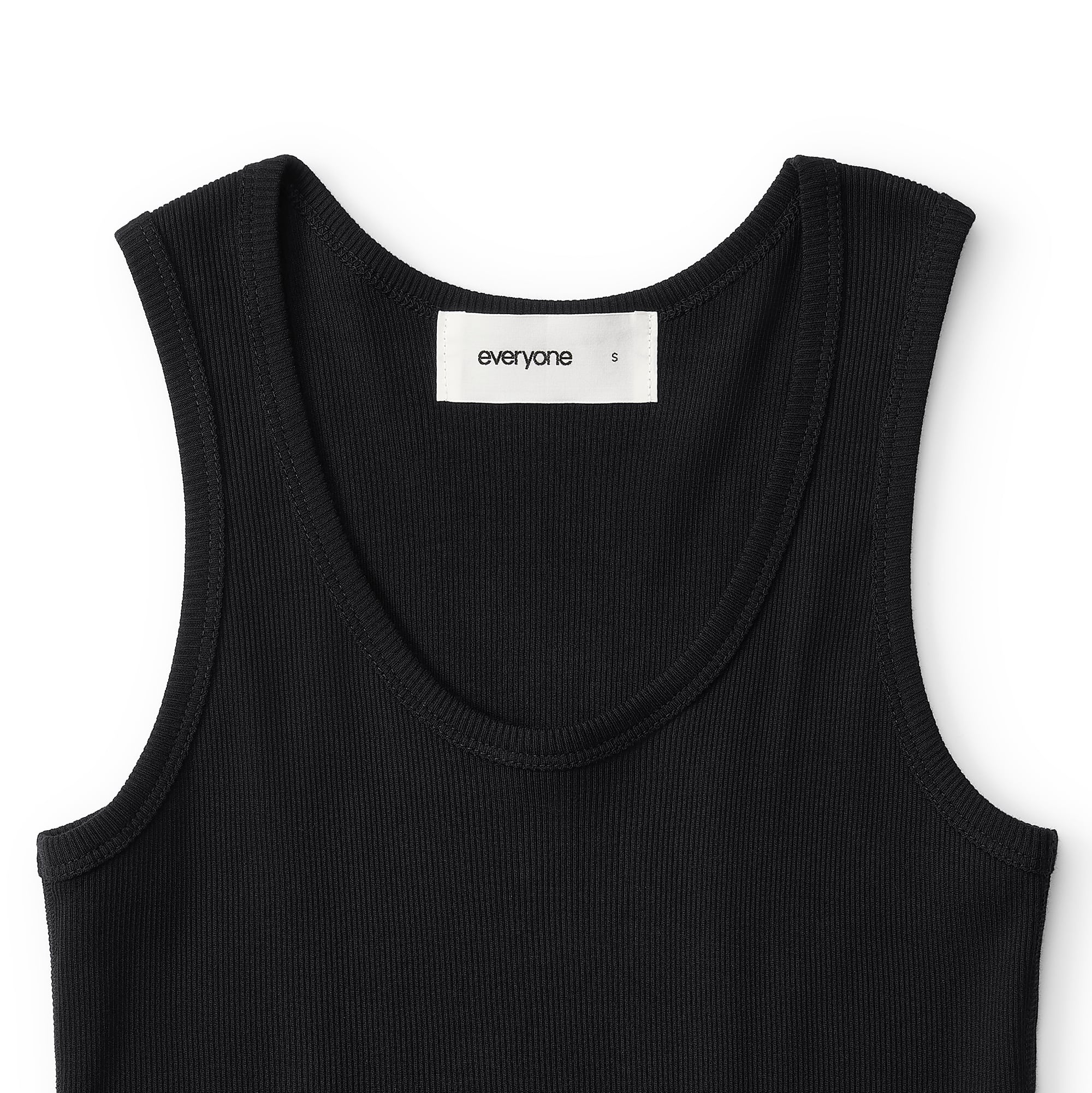 everyone 3P rib tank top (BLACK) | everyone