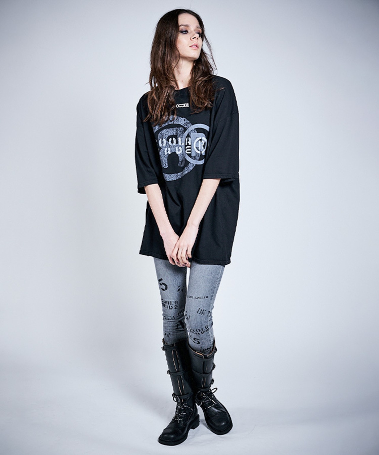 COOLA MADE ペイントTシャツ (BLACK)　CQ-47005
