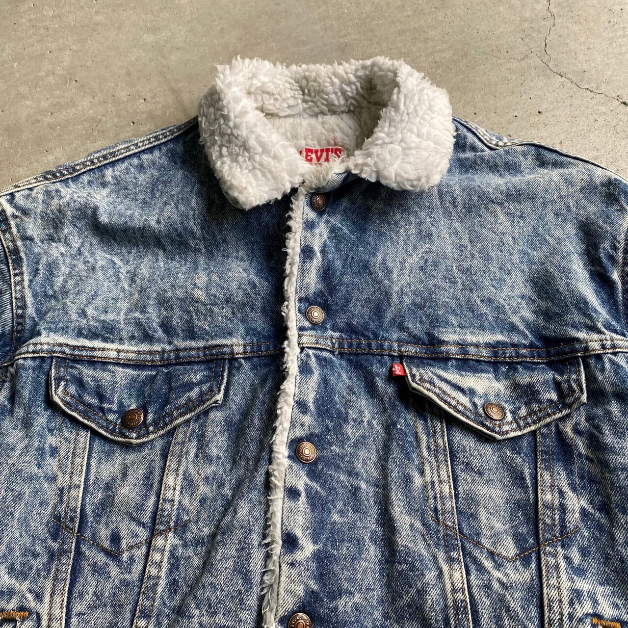 80s 90s リーバイス　ボアジャケット　USA製　ヴィンテージ　ビンテージ USA製 80〜90年代 ビンテージ リーバイス デニムボアジャケット メンズ