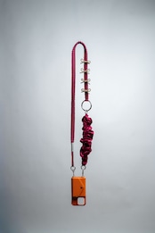 3way velour strap Red