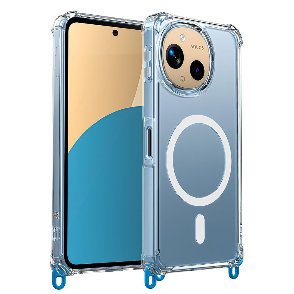 Hy+ AQUOS sense10 sense9 対応 SH-53E SH-53F MagSafe対応 耐衝撃ケース マグネット ショルダーストラップ