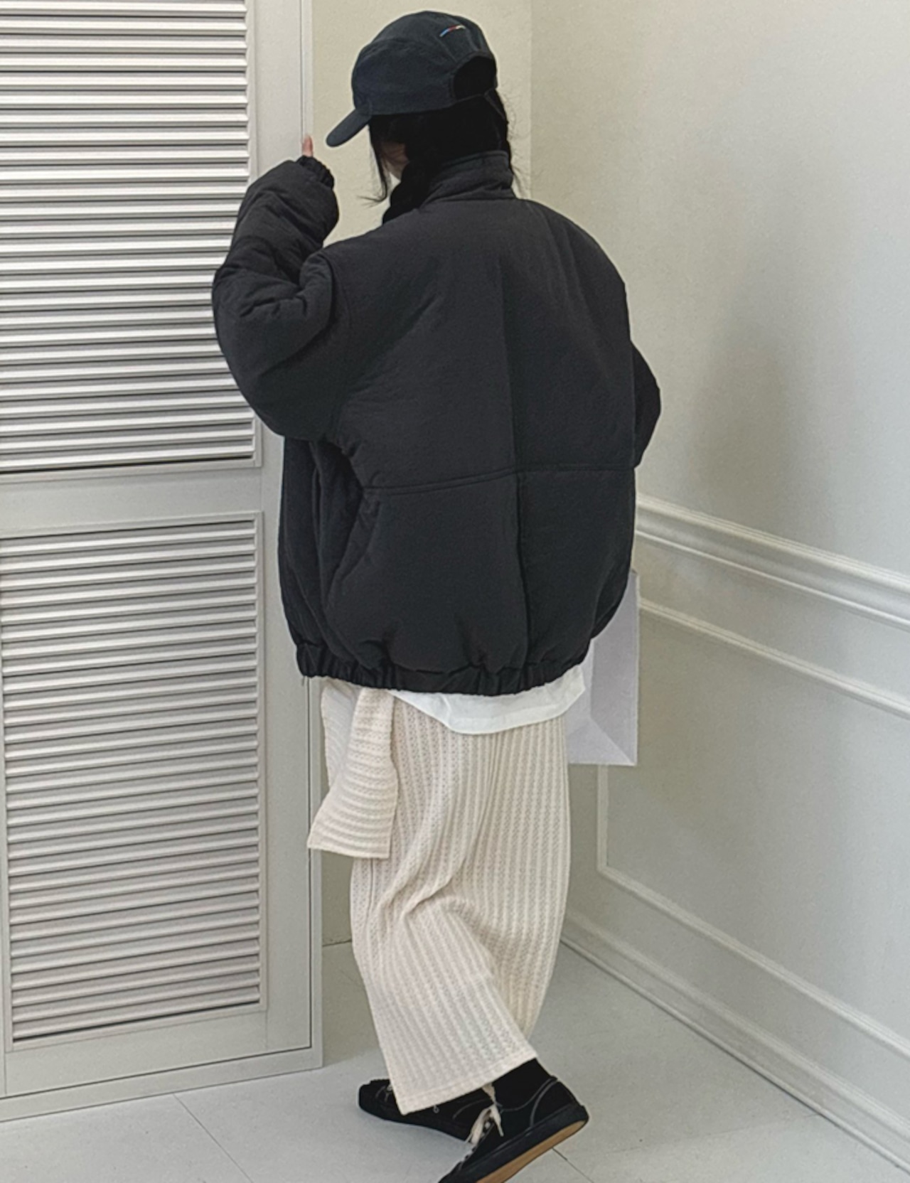 【新作5%OFF・3日間】Waist-Shawl knit Skirt_2colors