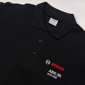 Snap / BOSCH ボッシュ 刺繍入り 半袖 ポロシャツ サイズ L /メンズ/ブラック/Top Line/01