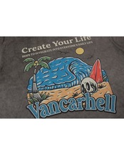 グラフィックプリントクルーネック半袖Tシャツ　S0600