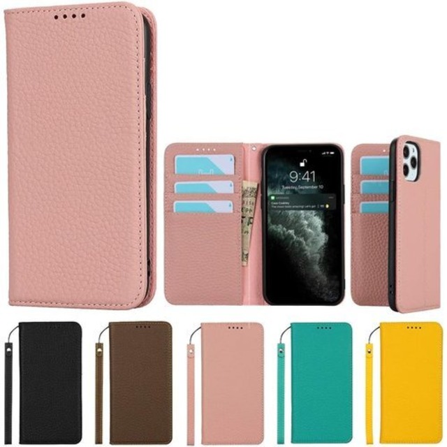 Eastwave アイフォン for iPhone 11 Pro ケース 牛革 本革 手帳型 for iPhone 11pro 財布型カバー for iPhone11pro 本革 手帳型 携帯スマホカバー 人気 おしゃれ 内蔵マグネット 耐汚れ 耐衝撃 カード収納 軽量 人気 -ピンク 747