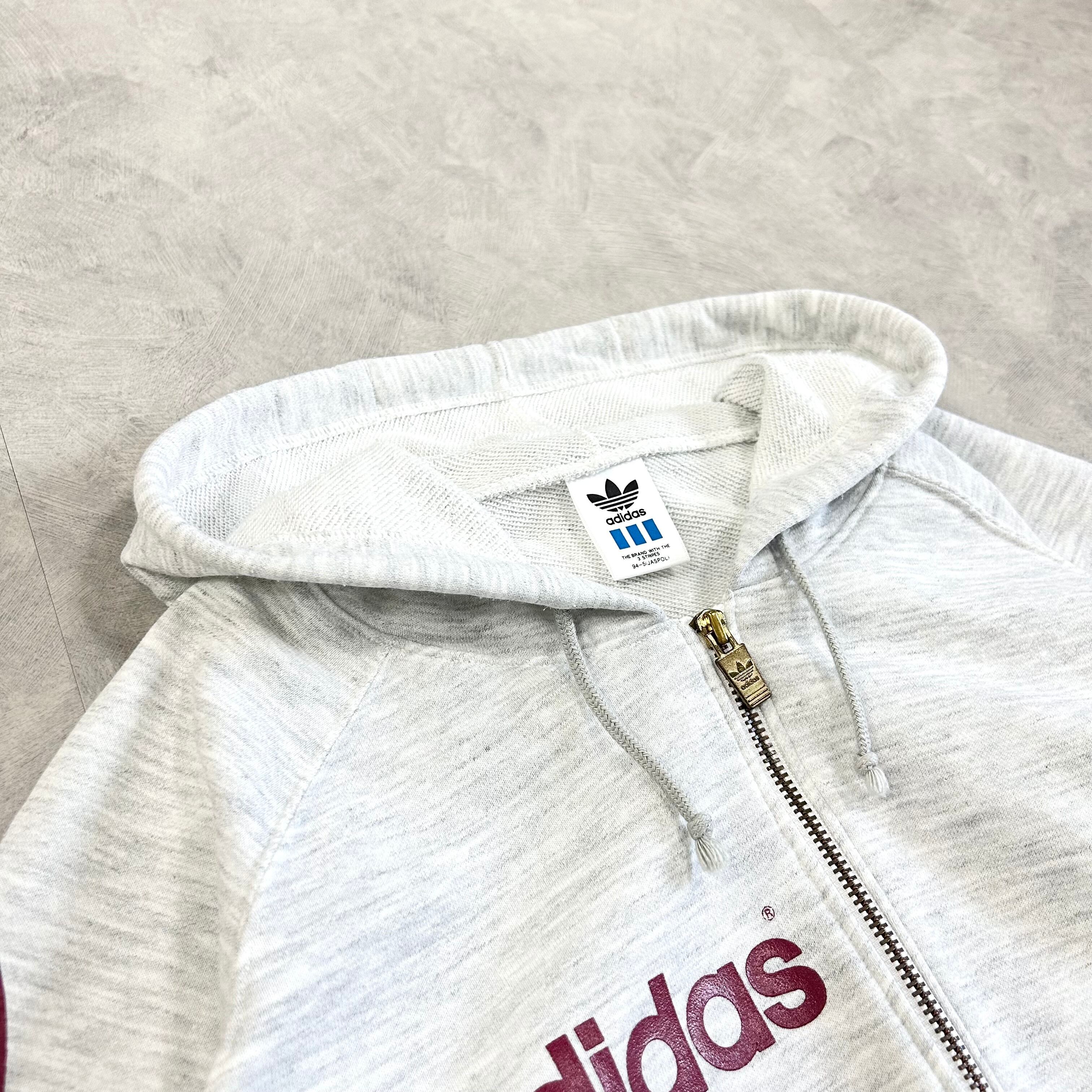 90s adidas/アディダス デサント製 トレフォイル フルジップフーディ