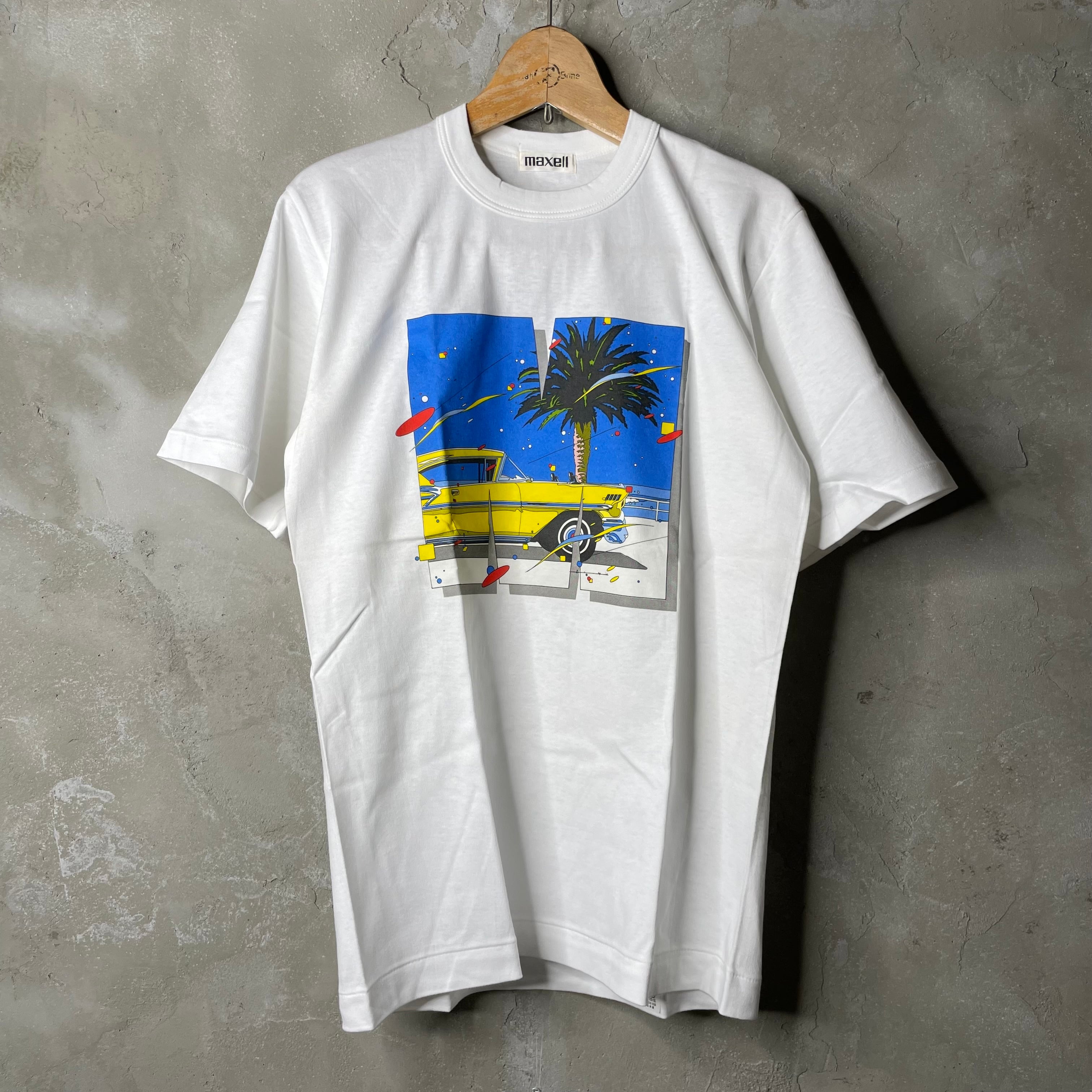 【80s maxell body】eizin suzuki tatsuro yawashita dead stock print T-shirt  鈴木英人 山下達郎 プリントTシャツ BA46