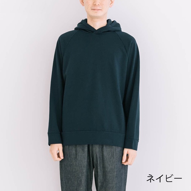 リネン RINEN 20/1オーガニック裏毛ラグランパーカー(R14301)全6色