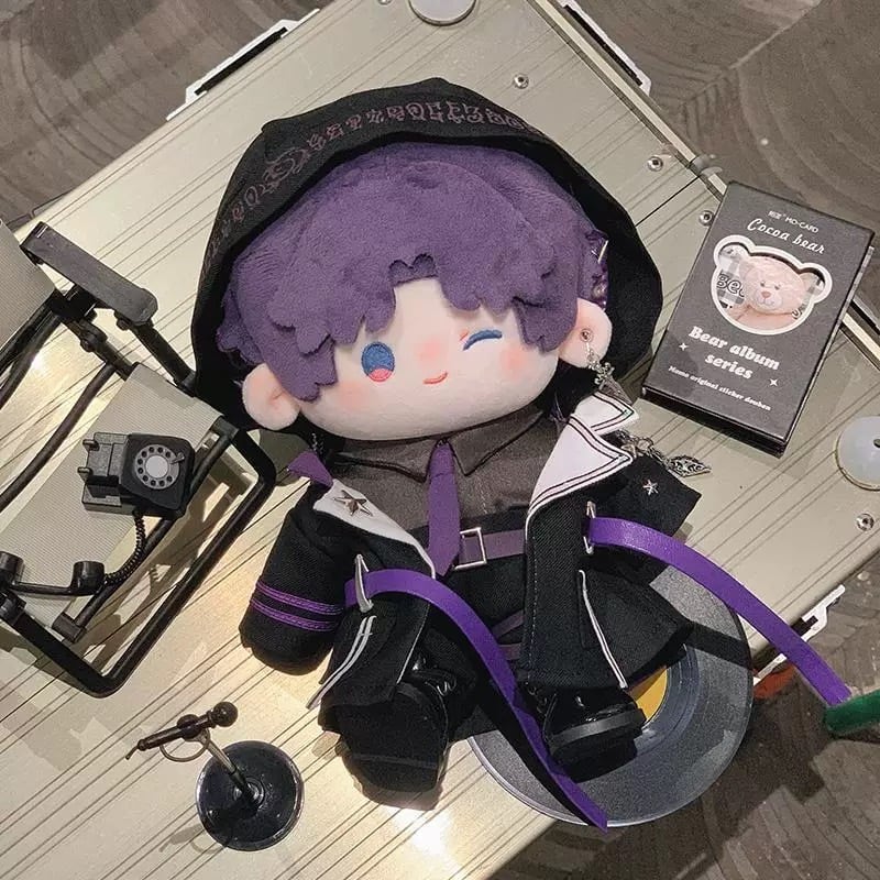 20cmぬい服】ビックフードの星スーツ ブラック コーデ 着せ替え