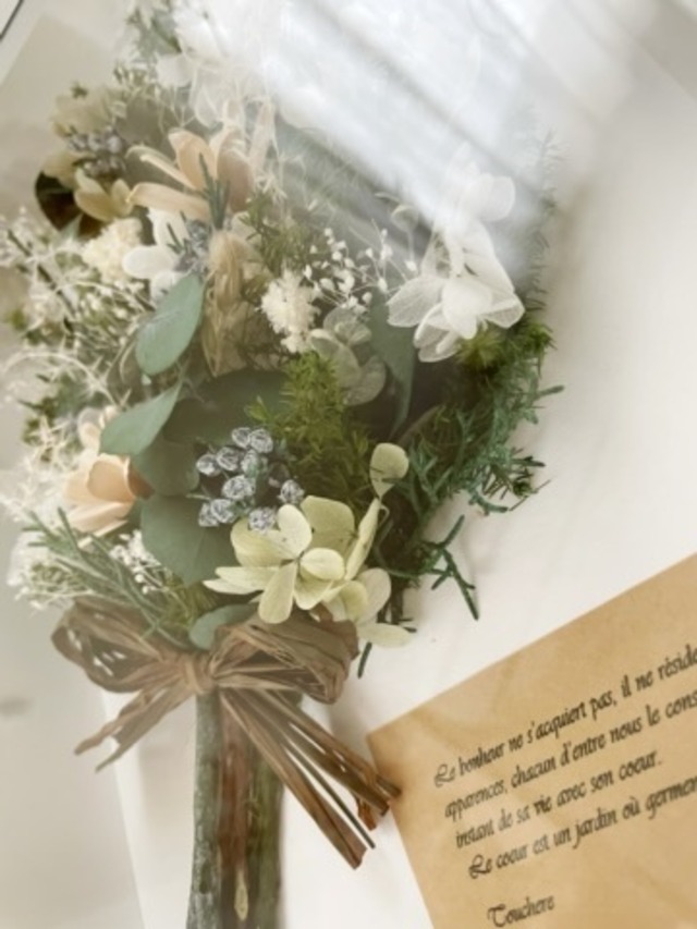 【選べるカラー】ドライフラワーおまかせブーケフレーム｜A4サイズ