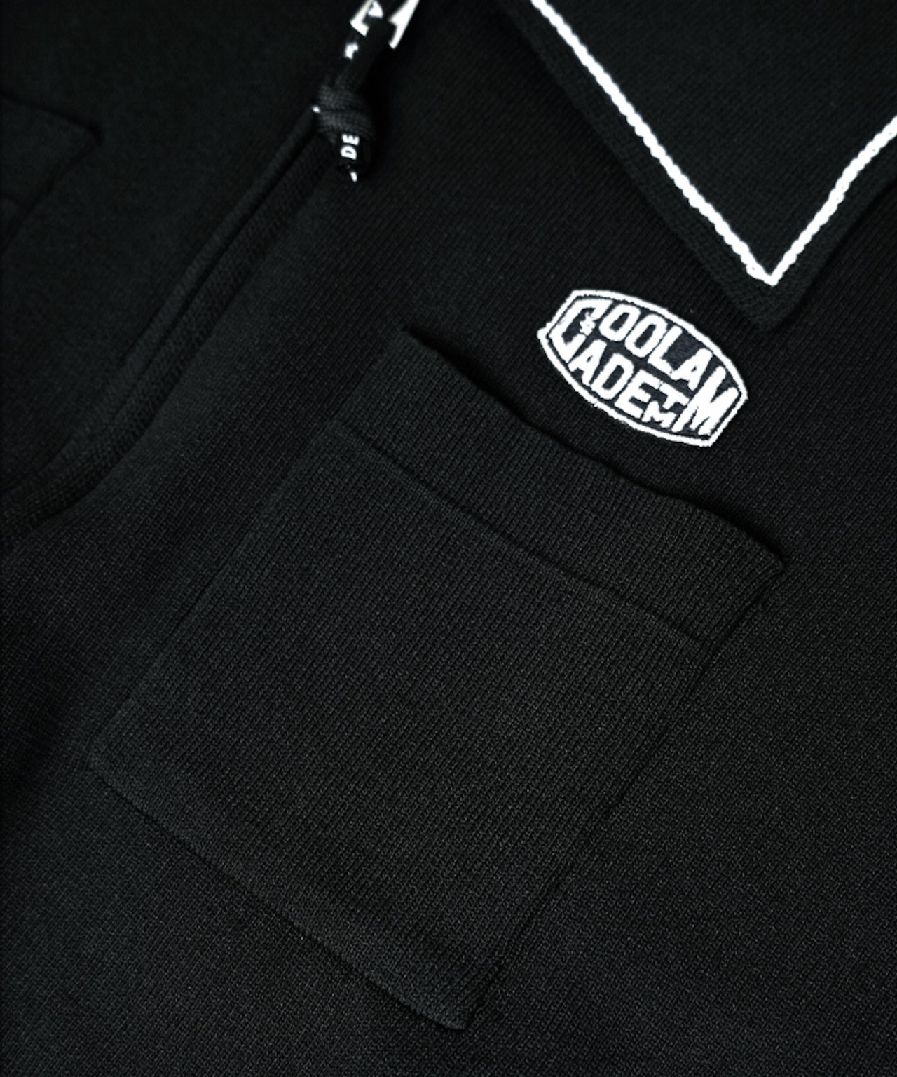 ジップアップポロニットTOPS (BLACK) CQ-49027