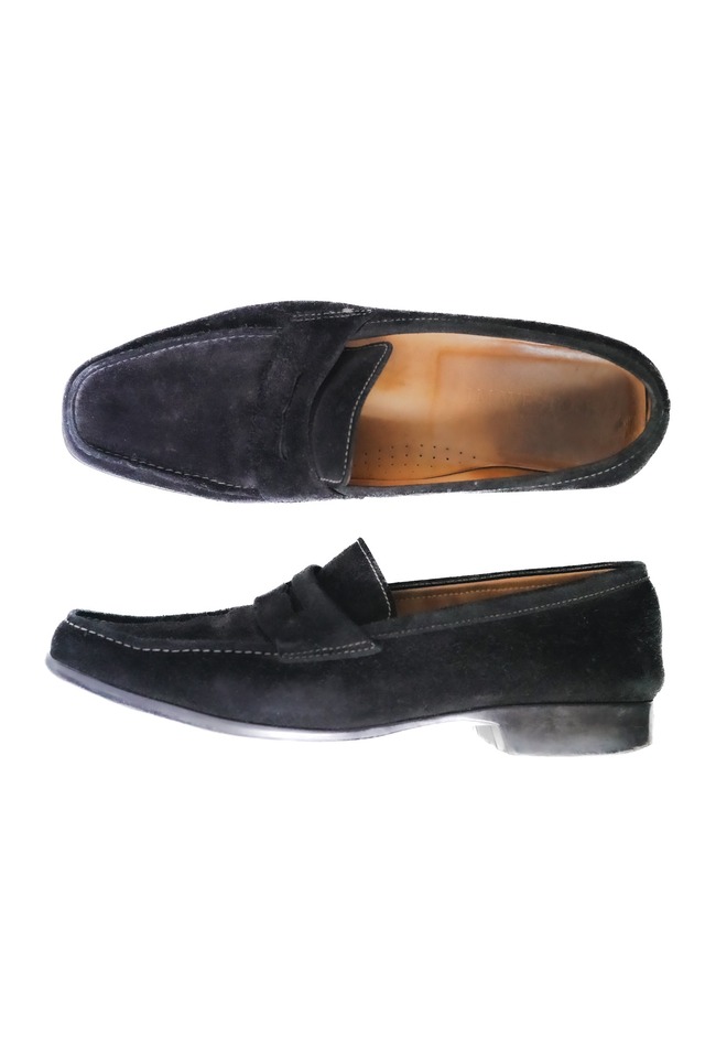 OLD "J.M. WESTON" #625 Black Suède Loafer