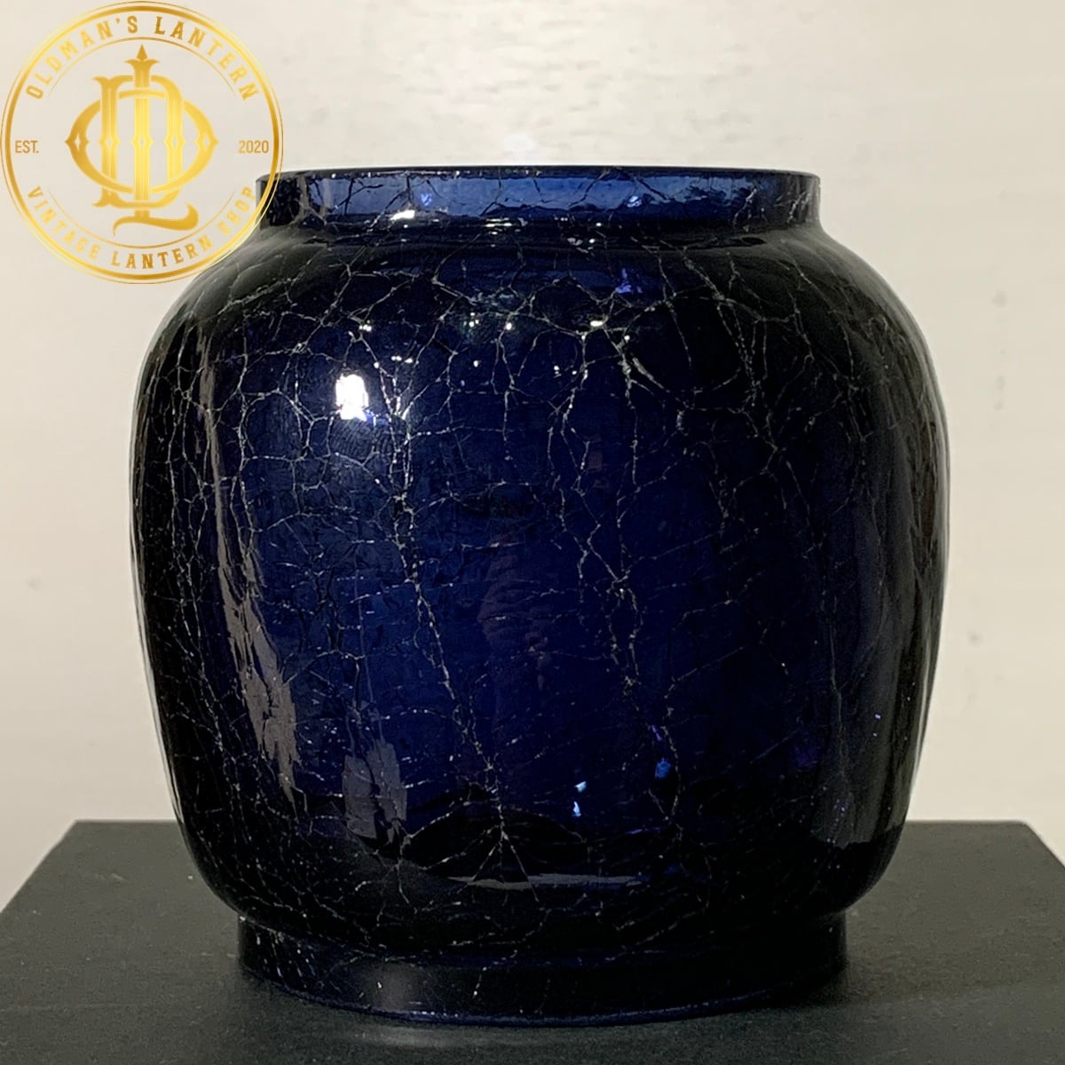 ロゴ有り【限定】クラックグラス グレーブルー Feuerhand ホヤ 275 276