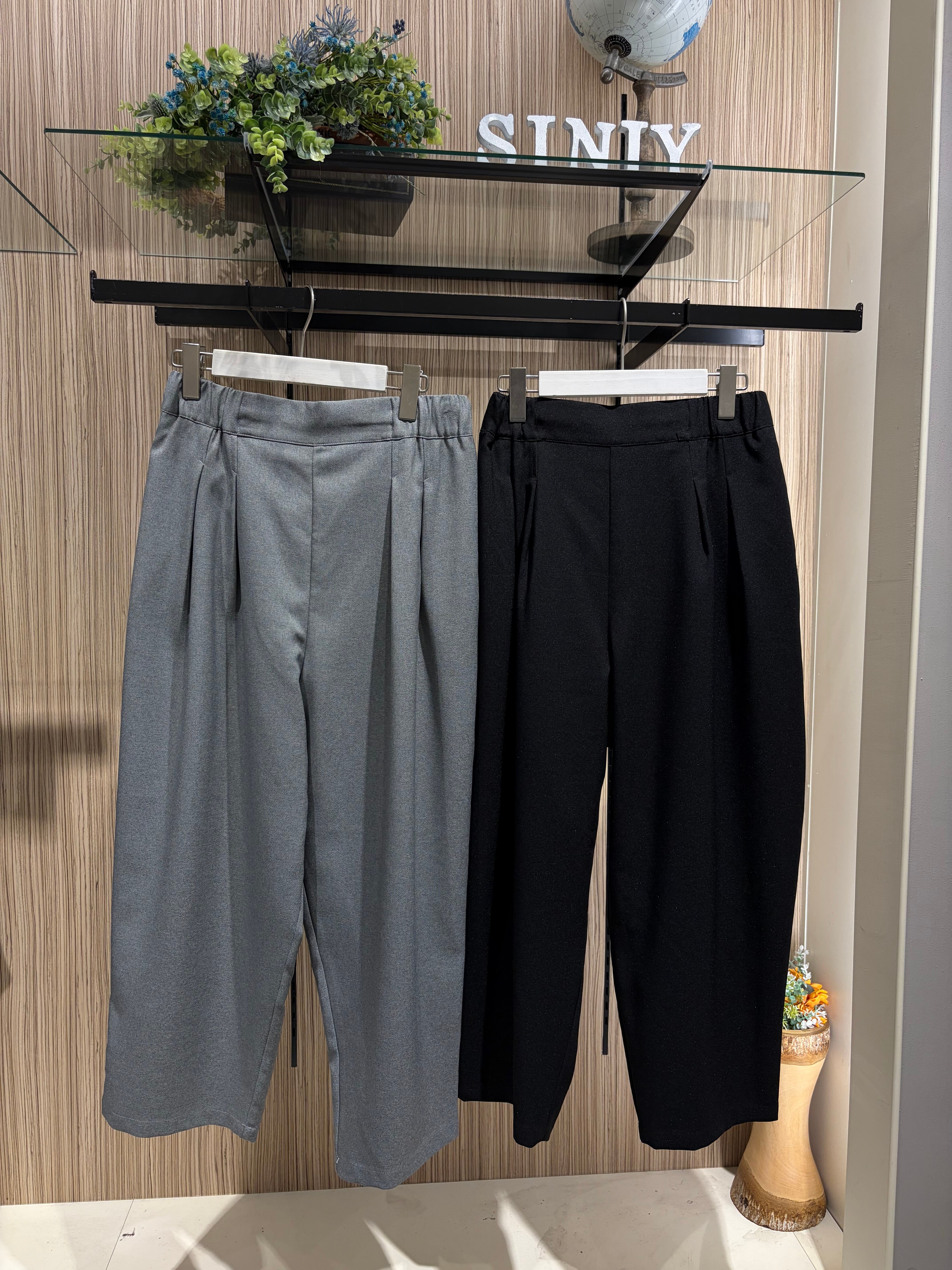 メランジオックスワイドタックイージーパンツ U26-03/un cinq